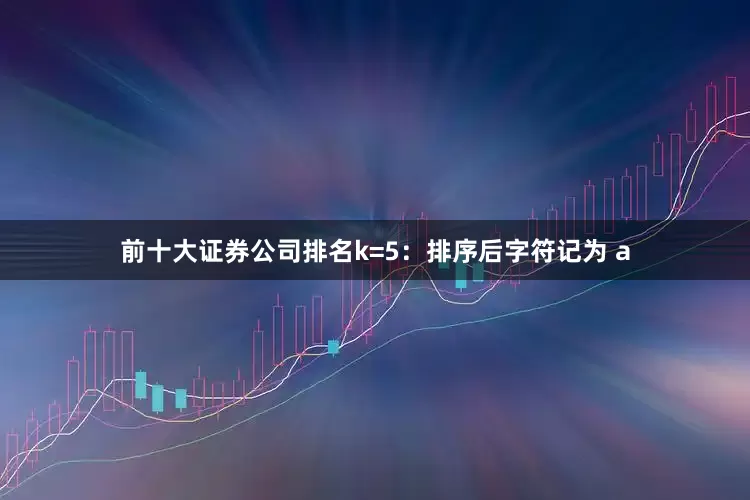 前十大证券公司排名k=5：排序后字符记为 a